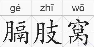膈肢窝的拼音