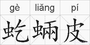 虼蜽皮的拼音