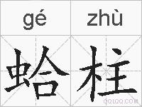 蛤柱的拼音