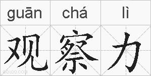 观察力的拼音