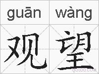 观望的拼音