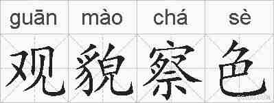 观貌察色的拼音