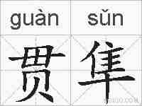 贯隼的拼音