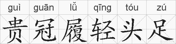 贵冠履轻头足的拼音