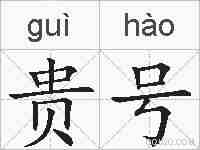 贵号的拼音