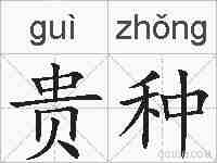 贵种的拼音