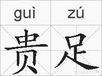 贵足的拼音