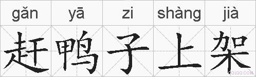 赶鸭子上架的拼音