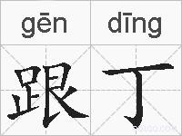 跟丁的拼音