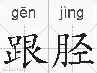 跟胫的拼音