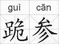 跪参的拼音