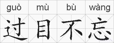 过目不忘的拼音
