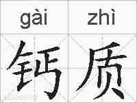 钙质的拼音