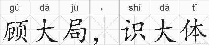 顾大局，识大体的拼音