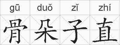 骨朵子直的拼音