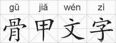 骨甲文字的拼音