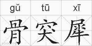 骨突犀的拼音
