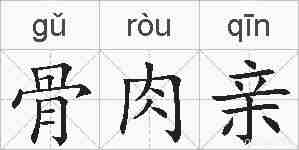 骨肉亲的拼音