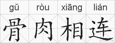 骨肉相连的拼音