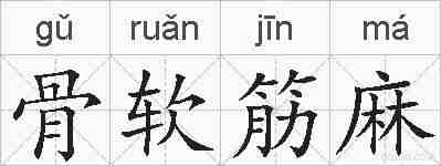 骨软筋麻的拼音