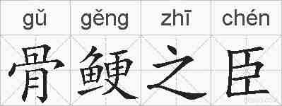 骨鲠之臣的拼音