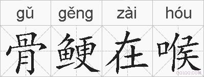 骨鲠在喉的拼音