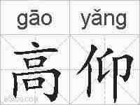 高仰的拼音