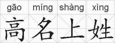 高名上姓的拼音