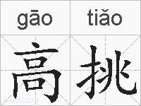 高挑的拼音