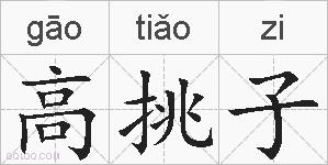 高挑子的拼音