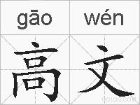 高文的拼音