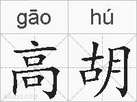 高胡的拼音