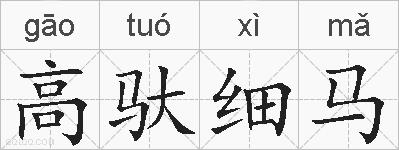 高驮细马的拼音