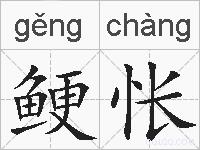 鲠怅的拼音