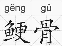鲠骨的拼音