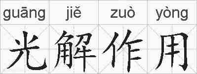 光解作用的拼音