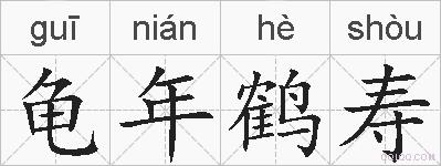 龟年鹤寿的拼音