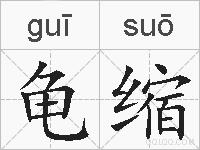 龟缩的拼音