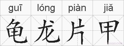龟龙片甲的拼音