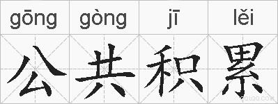 公共积累的拼音