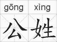 公姓的拼音