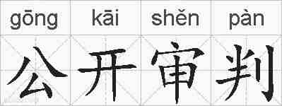 公开审判的拼音
