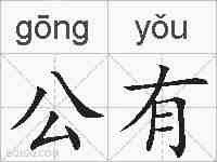公有的拼音
