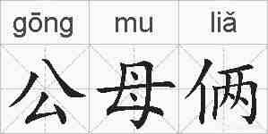 公母俩的拼音
