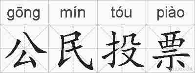 公民投票的拼音