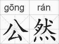 公然的拼音