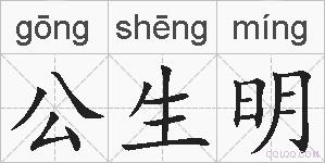 公生明的拼音
