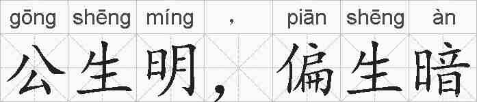 公生明，偏生暗的拼音