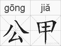 公甲的拼音