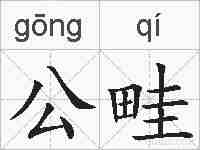 公畦的拼音